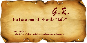 Goldschmid Renátó névjegykártya